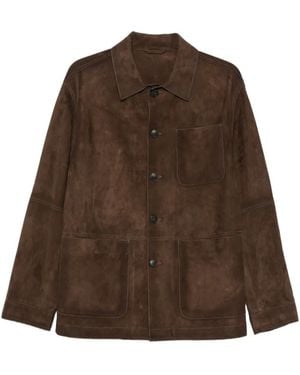 Leather Authority Veste Elliott En Cuir - Marron