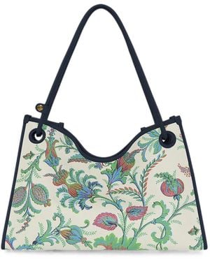 Etro Floral-Jacquard Shoulder Bag - Green