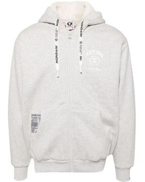 Aape By A Bathing Ape Logo-Patch Hooded Jacket - White