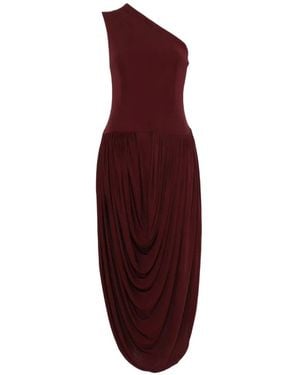 Brandon Maxwell Vestido Midi Con Cuello Asimétrico - Morado