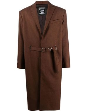 Y. Project Abrigo con botones y cinturón - Marrón