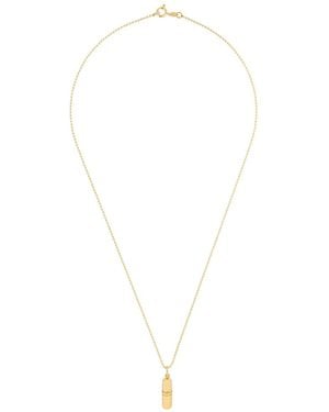 True Rocks Small Pill Pendant Necklace - White