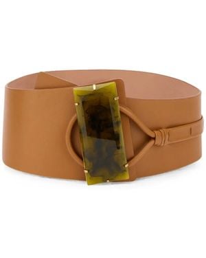 Alberta Ferretti Buckle-Fastening Leather Belt - Brown
