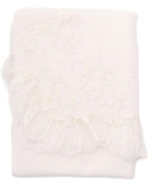 Ermanno Scervino Écharpe Bordée De Dentelle - Neutre