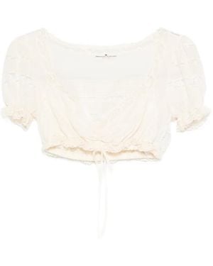 Ermanno Scervino Drawstring Top - White