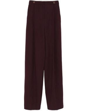 Elisabetta Franchi Pleated-Front Trousers - Purple
