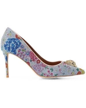 Kurt Geiger Kristallverzierte Pumps Mit Blumen-Print - Blau