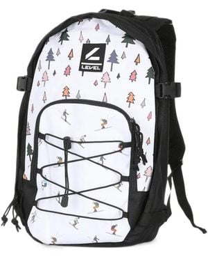 Level Rucksack Mit Ski-Print - Schwarz