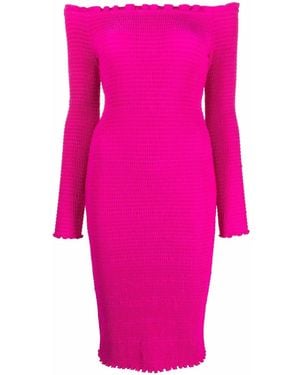 Balenciaga Smocked Mini Dress - Pink