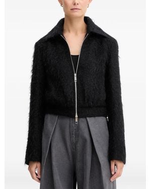 BOSS Zip Fastening Cropped Jacket - Black