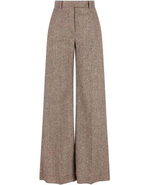 Valentino Garavani Welt-Pockets Wool Trousers - Brown