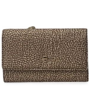 Borbonese Medium Classica Flap Wallet - Brown