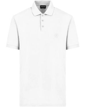 Giorgio Armani Piqeut Cotton Polo Shirt - White