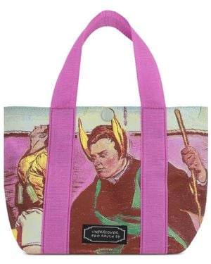 Undercover Sac Cabas À Imprimé Graphique - Rose