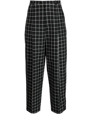 Marni Checked Tapered Pants - Black