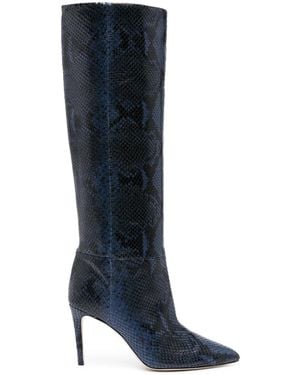 Paris Texas Stiletto 85Mm Leather Boots - Blue