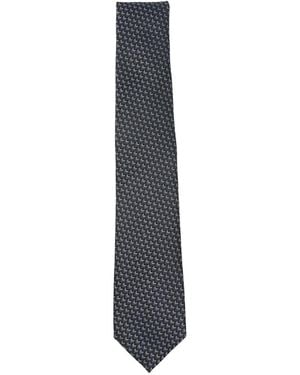 Giorgio Armani Corbata con motivo geométrico - Blanco