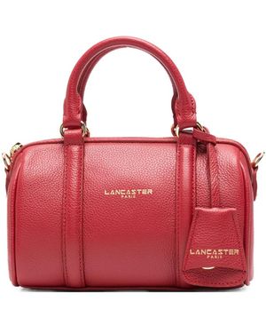 Lancaster Small Grained Leather Tote Bag - Red