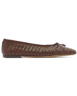 Sam Edelman Ruthie Woven-Design Ballet Flats - Brown