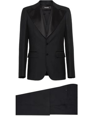 DSquared² 70's Tuxedo Suit - Black