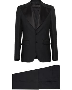 DSquared² 70's Tuxedo Suit - Black