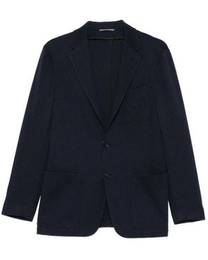 Canali Patch-Pocket Two-Button Blazer - Blue