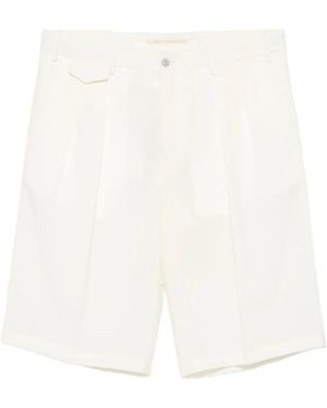 Briglia 1949 Pleated-Detail Tailored Shorts - White