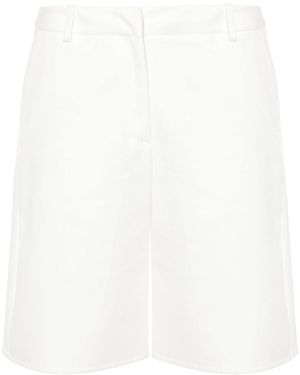 Valentino Garavani Twill Knee-Lenght Shorts - White