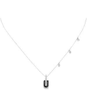 UNION LOS ANGELES U Solo Diamond And Onyx Necklace - Pink