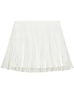 B+ AB Set Con Minigonna Plissettata - Bianco