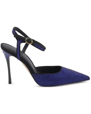 Kurt Geiger Eagle Point Strass-Embellished Court Shoes - Blue