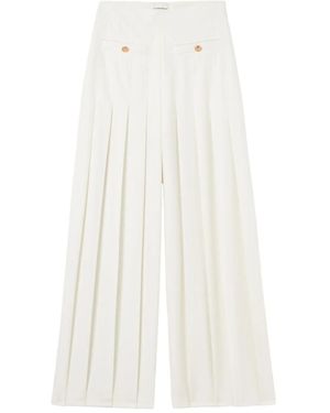 Claudie Pierlot Hose mit weitem Bein - Weiß