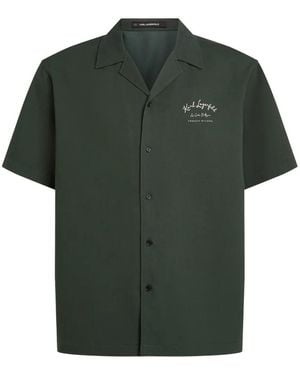 KARL LAGERFELD Côte D'Azur Short-Sleeve Shirt - Green