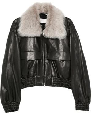Nour Hammour Ellery Leather Jacket - Black