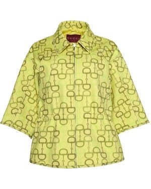 Gucci Jack Met Horsebit-Print - Geel