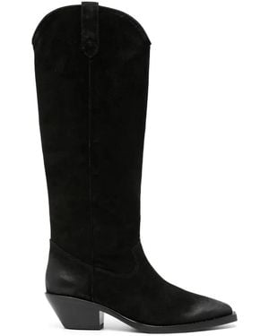 Ash Dolly 55Mm Leather Boots - Black