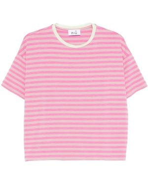 Niu Striped T-Shirt - Pink