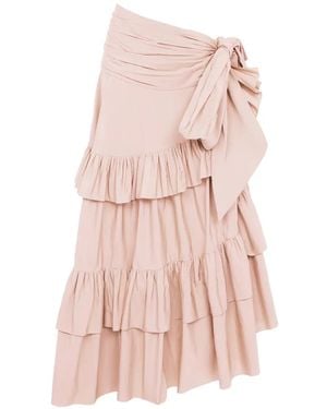 Chloé Tiered Ruffled Skirt - Pink