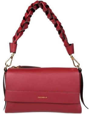 Coccinelle Boheme Grana Double Shoulder Bag - レッド