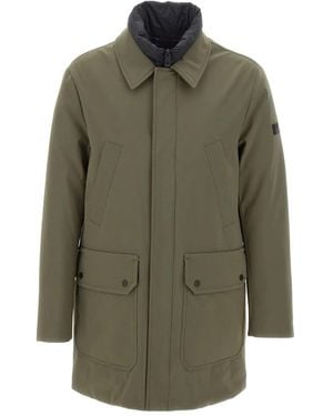 Peuterey Double-collar Flap-pocket Coat - グリーン