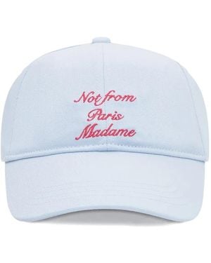 Drole de Monsieur Casquette Slogan Baseball Cap - White