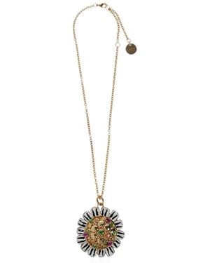 Marni Floral-Pendant Necklace - White