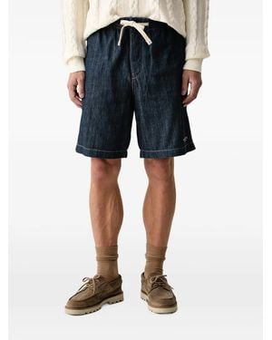 ARMANI EXCHANGE Drawstring Denim Shorts - Blue