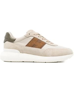 Hogan H Appliqué Trainers - White