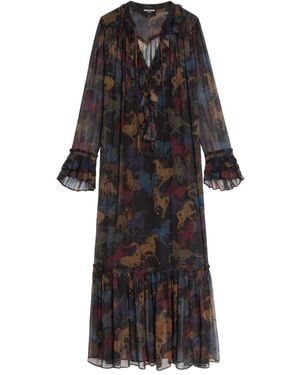 Zadig & Voltaire Ralicel Horse-Print Maxi Dress - Black