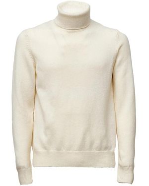 Zanone Jersey De Lana Con Cuello Vuelto - Blanco