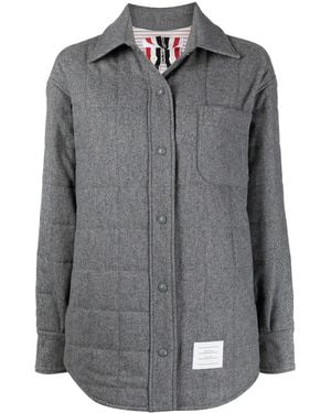 Thom Browne Oversized Padded Shirt Jacket - Grey