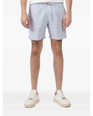 Hartford Striped Drawstring Swim Shorts - Blue