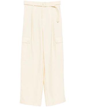 AURALEE Structured Double Cloth Cargo Pants - White
