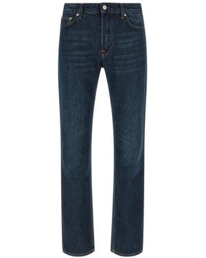 Department 5 Stonewashed Contrast Stitching Jeans - Blue
